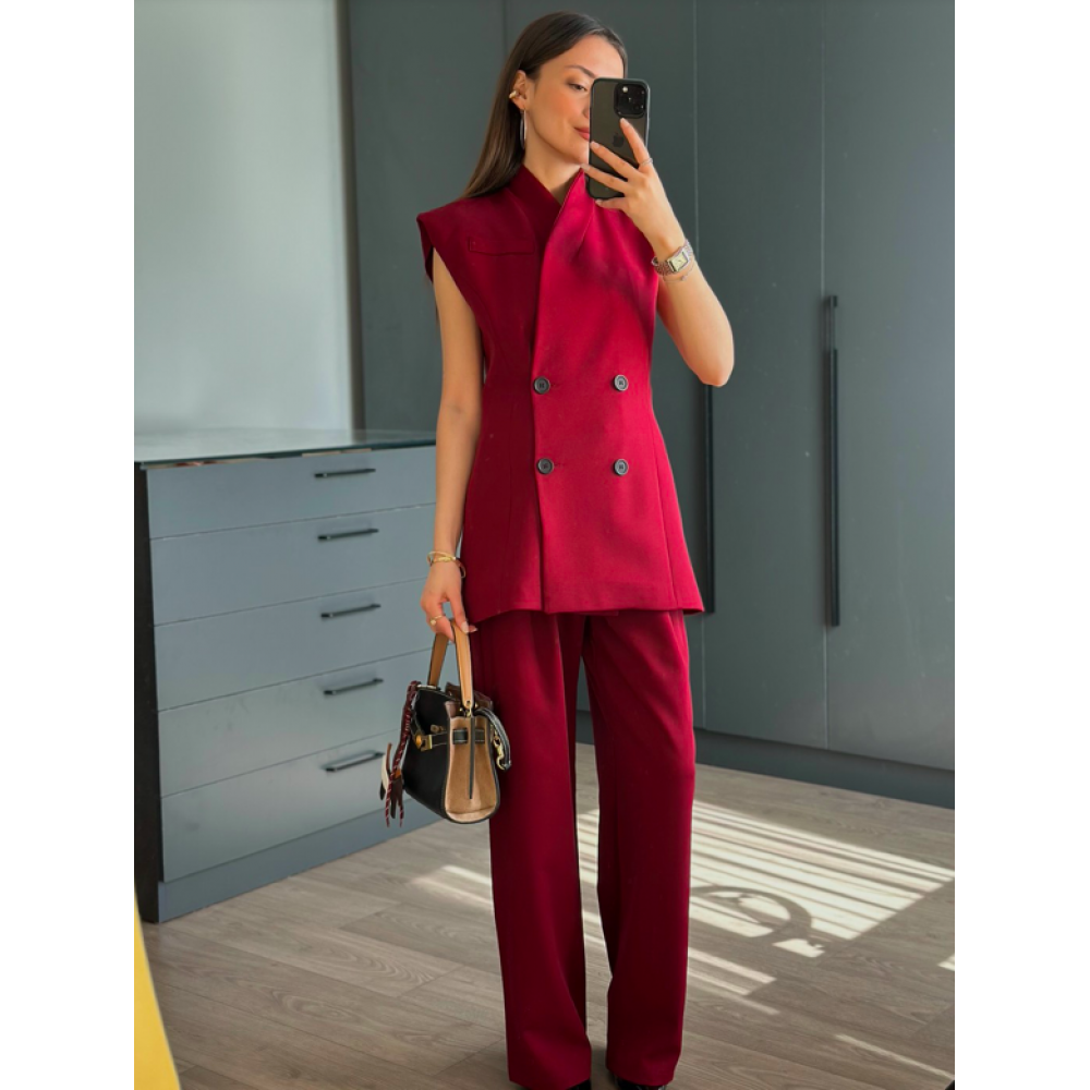 ALISA DEEP BURGUNDY SUIT